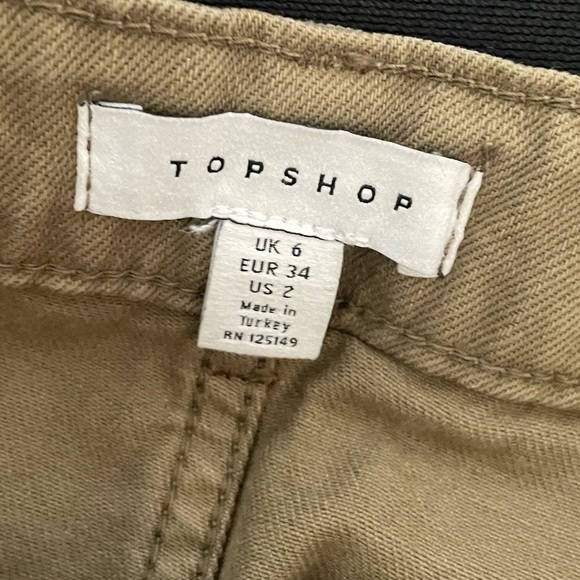 Topshop Army Green Jean Skirt - Picture 3 of 3